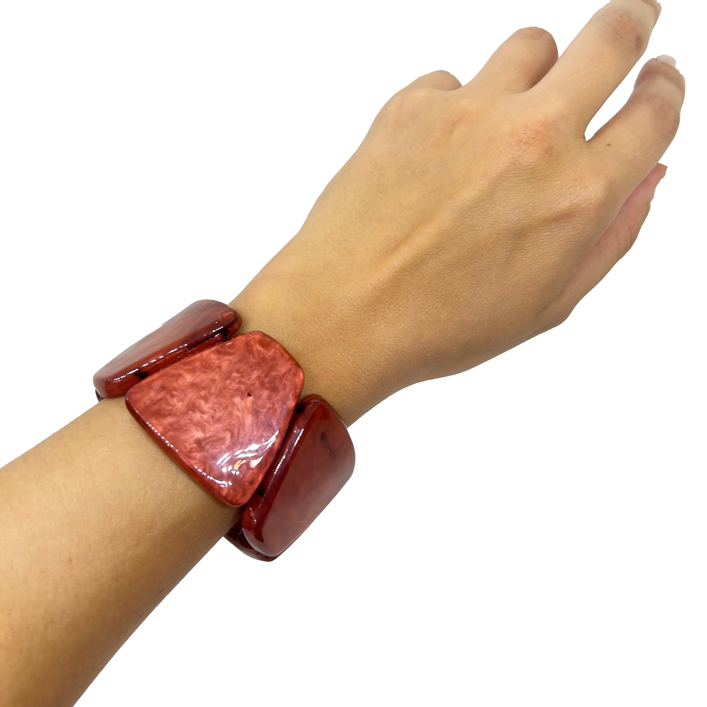 Pulsera triángulos de resina