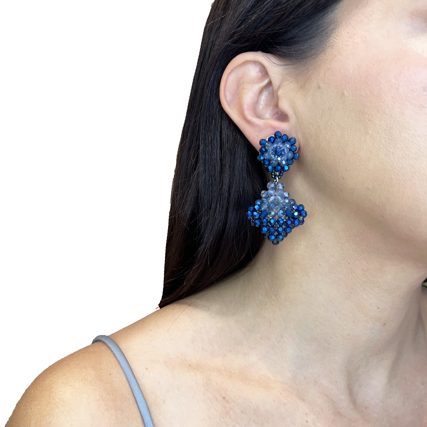 Aros rombos de cristal