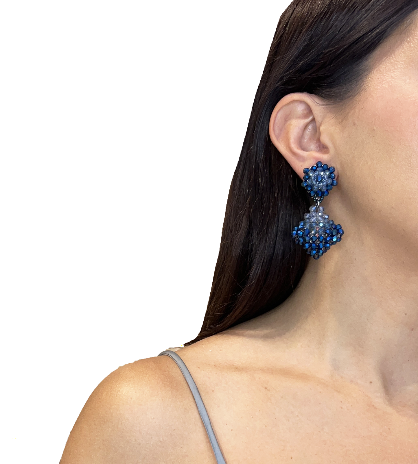 Aros rombos de cristal