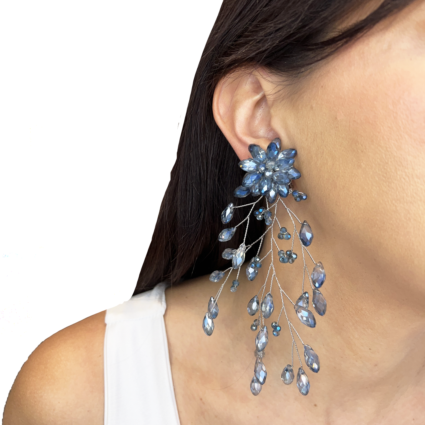 Aros gotas de cristal