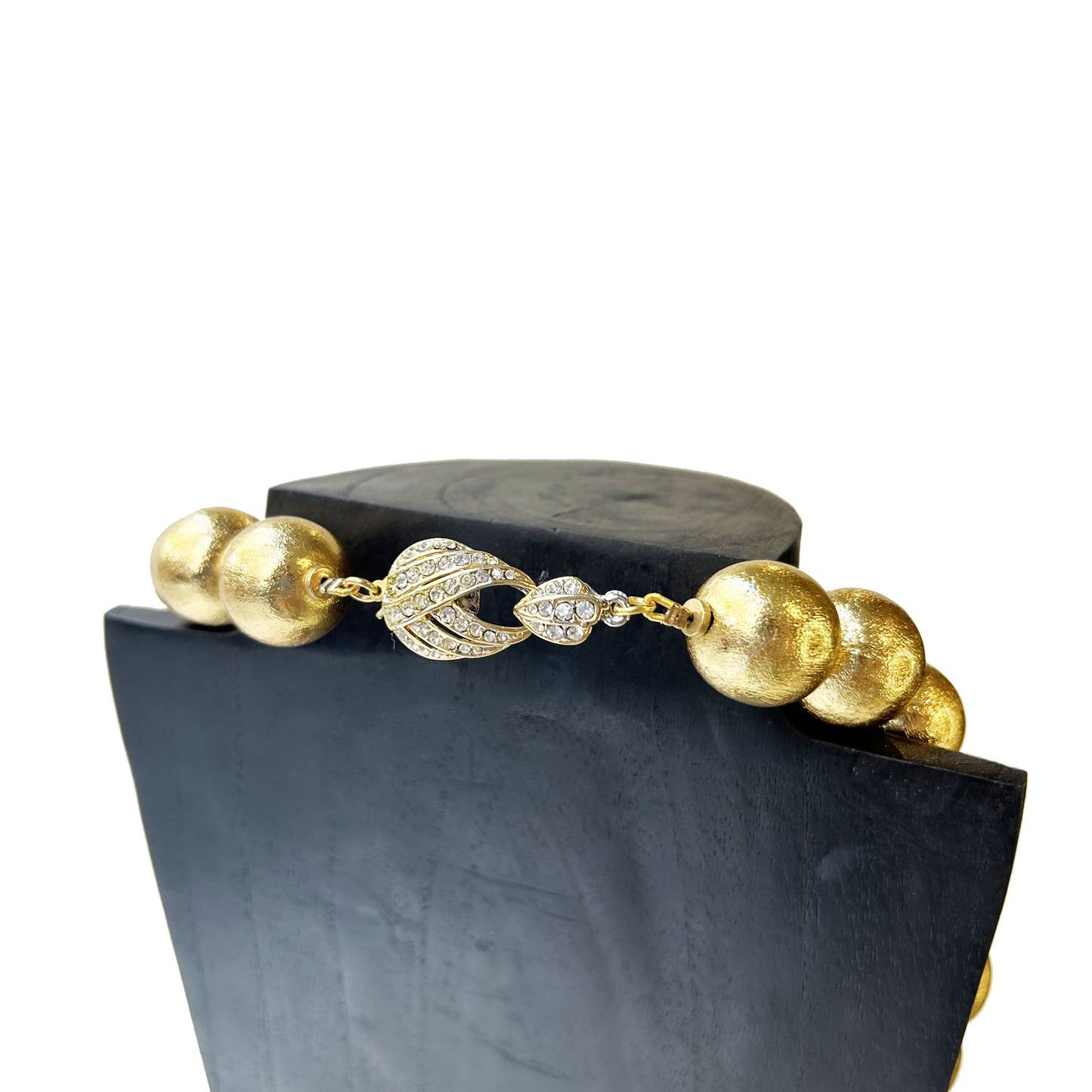 Collar dorado con cristal Swarovski