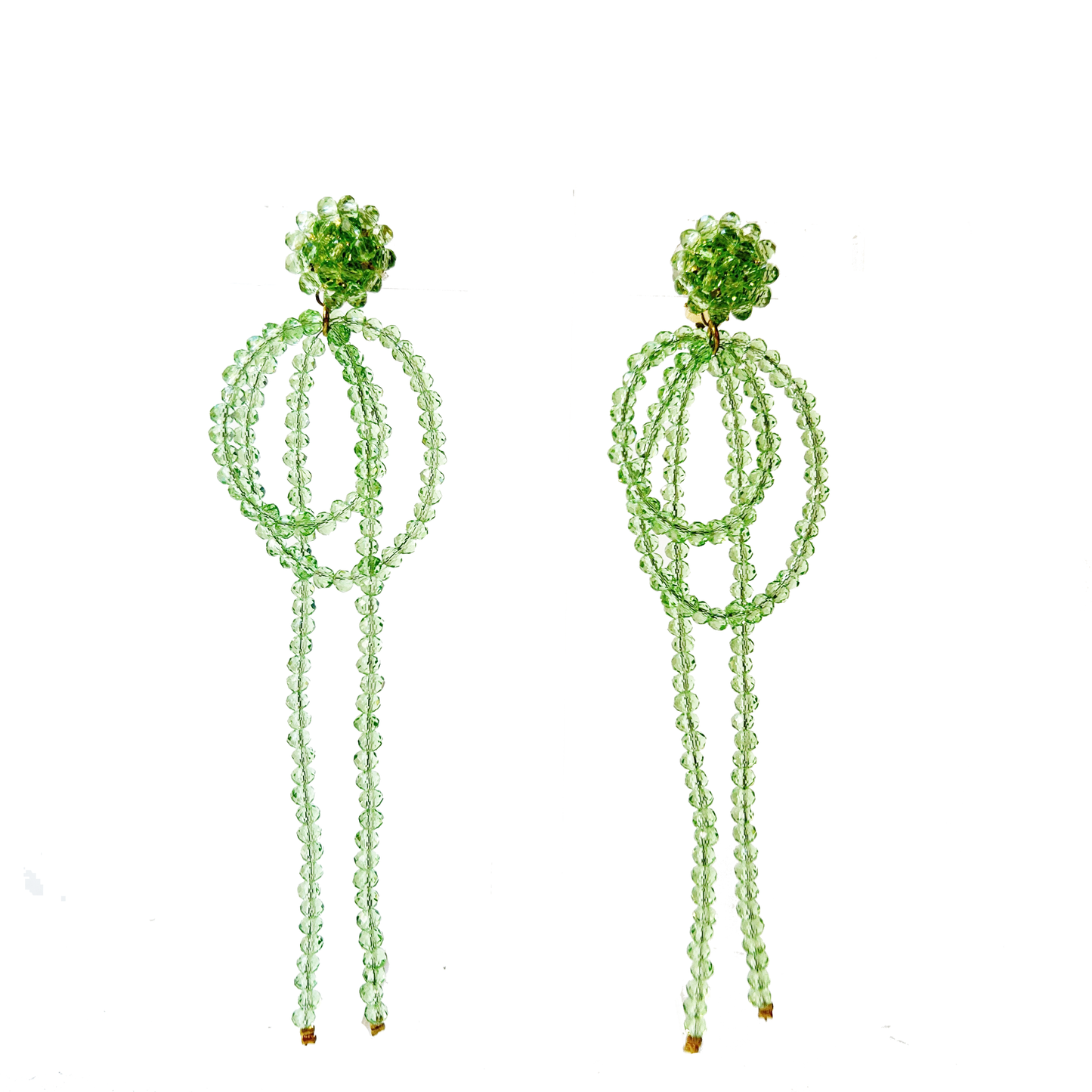 aros de cristak color verde 