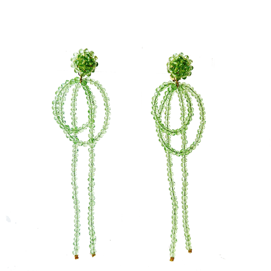 aros de cristak color verde 