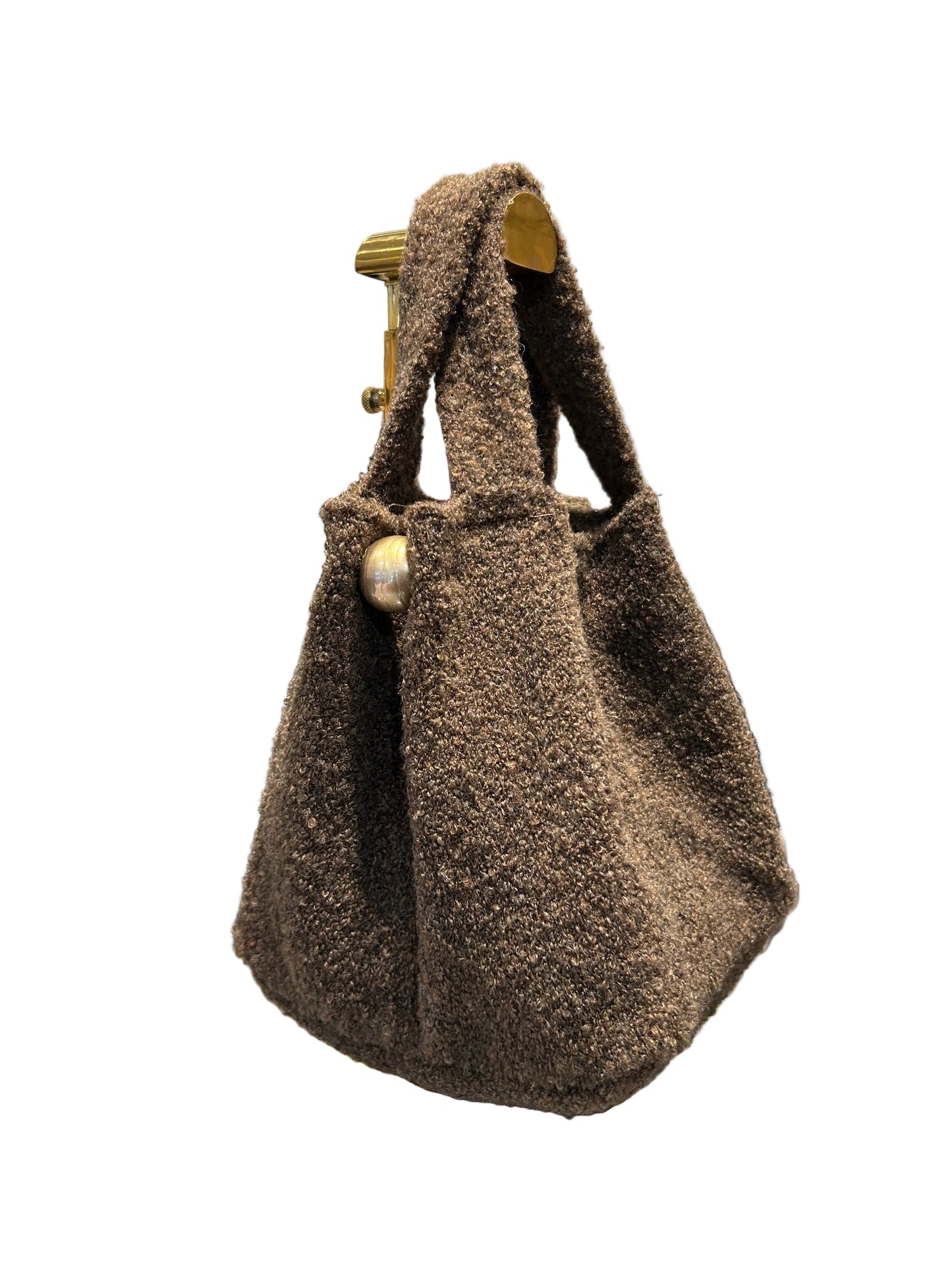 Bolso paño con perla