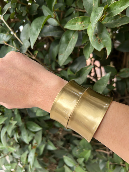 Brazalete dorado opaco doble