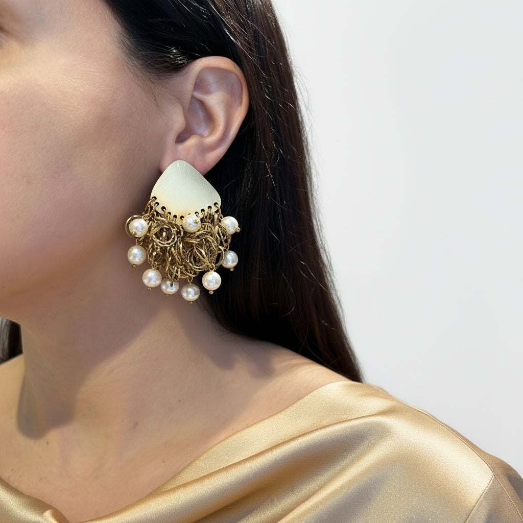 Aros multi argollas con perla
