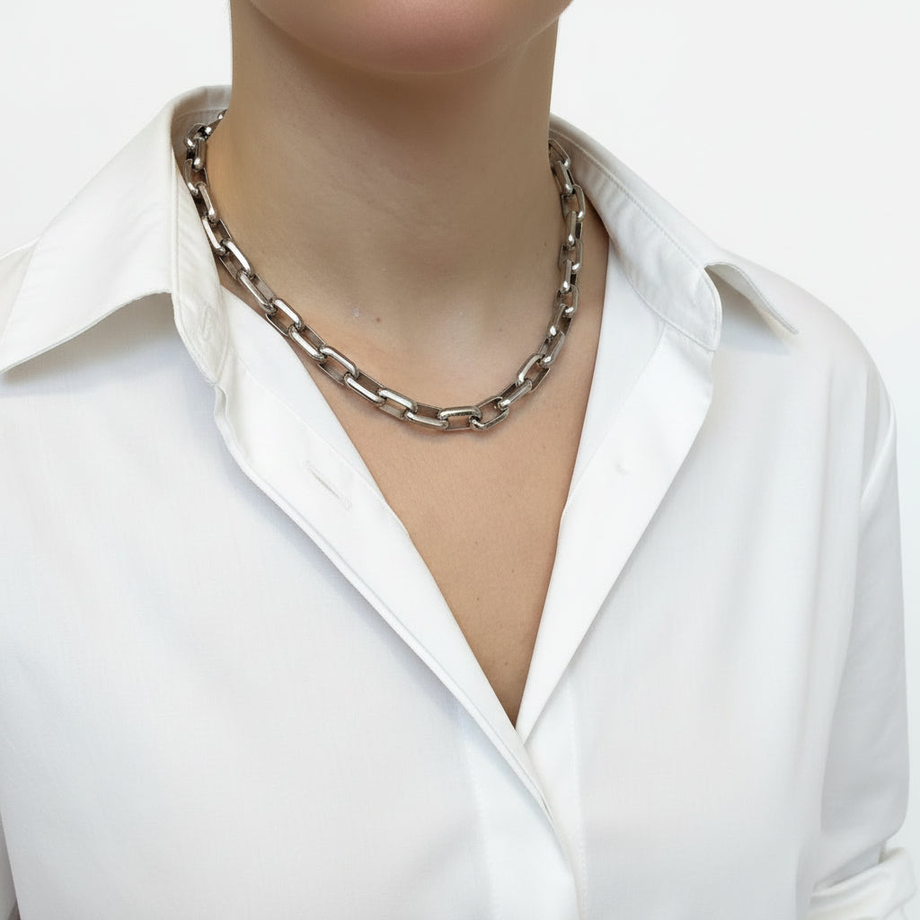 Collar cadena de acero
