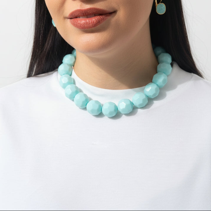 Collar resina pastel
