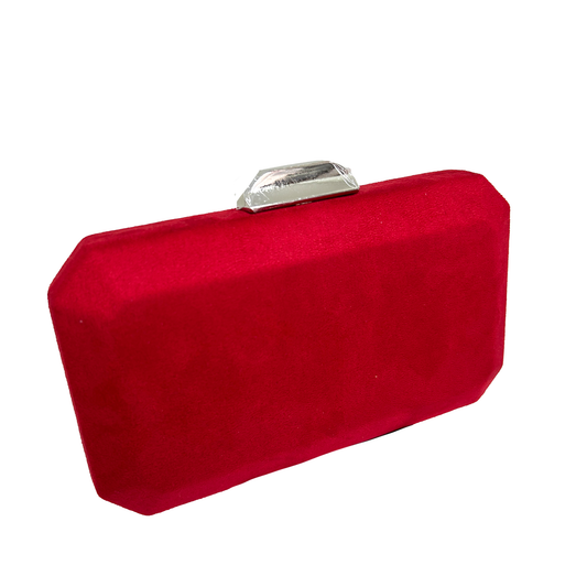 bolso de antelina roja
