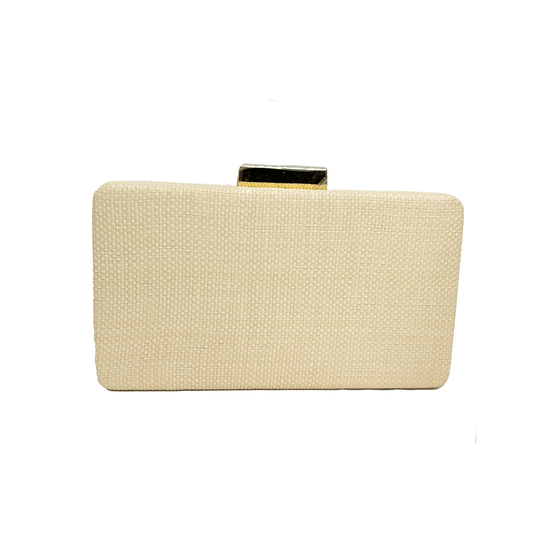 clutch de rafia natural 
