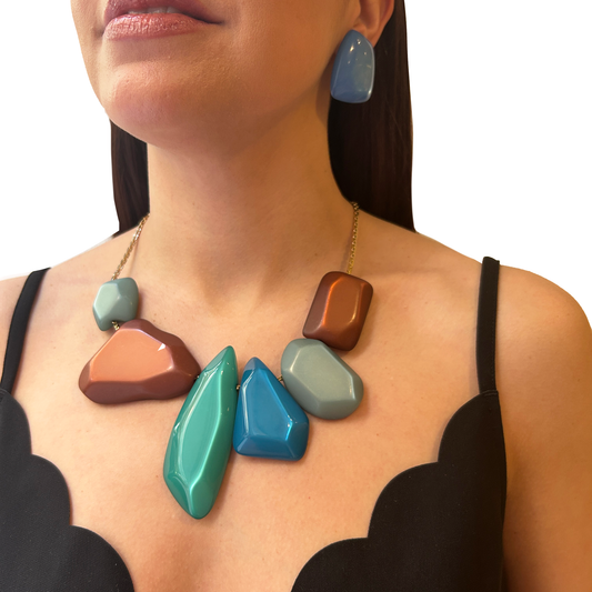 Collar combinado de resinas con cadena
