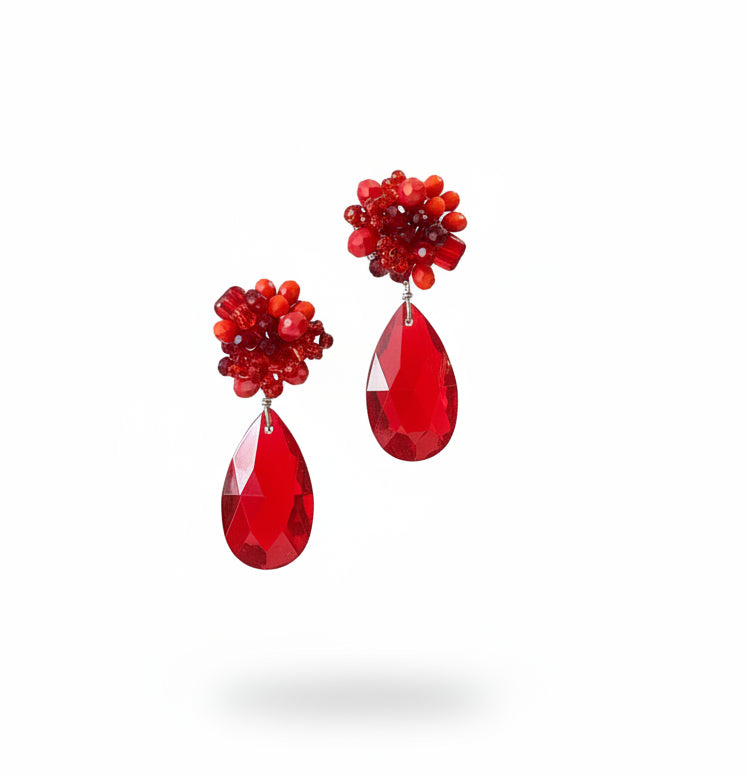 Aros gota roja