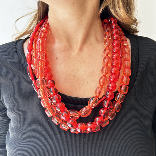 Collar varias vueltas combinacion cuentas