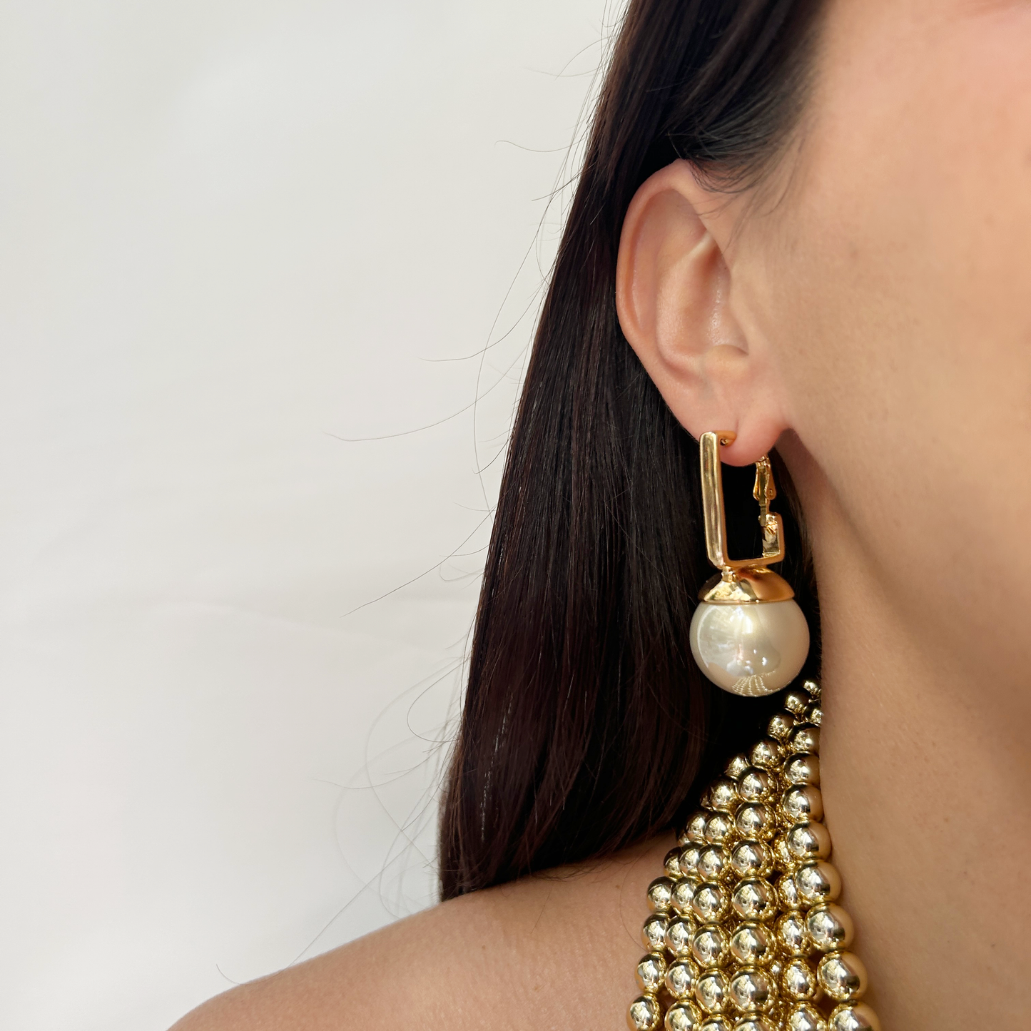 Argollas rectangulares con esfera