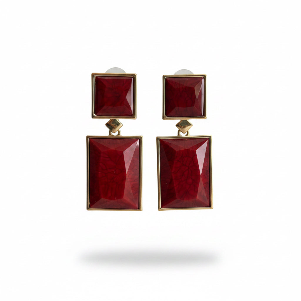 aros  rojos de resina