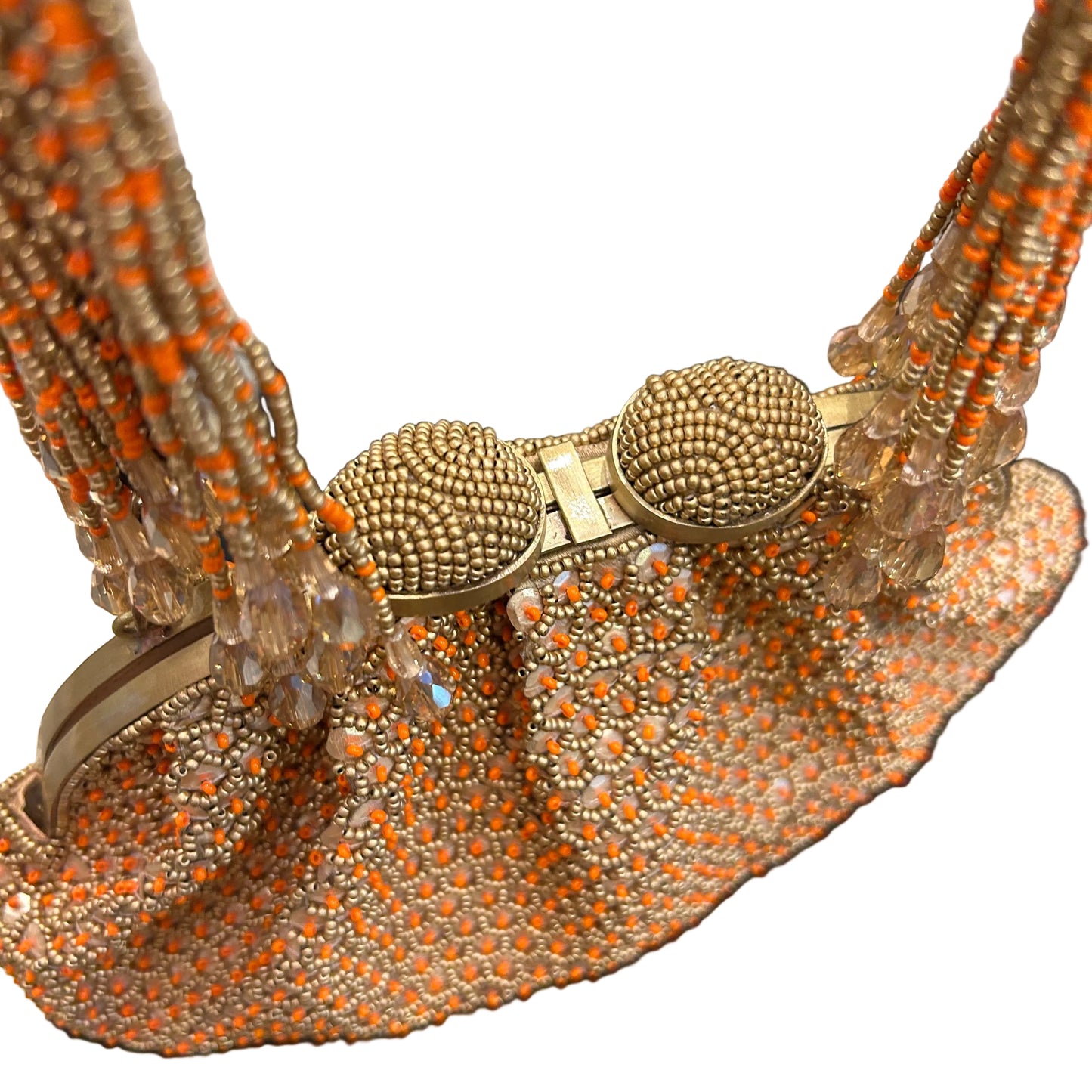 Bolso bordado dorado