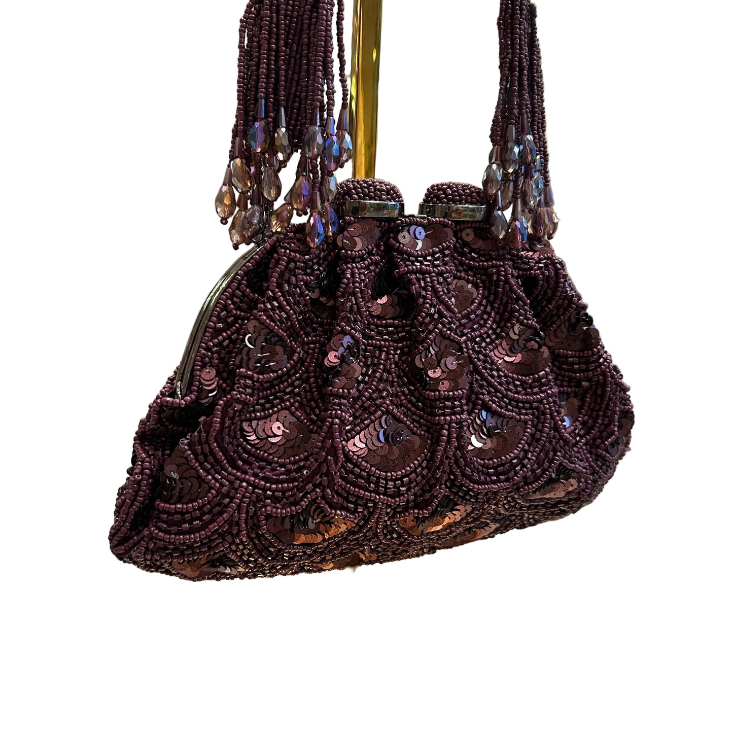 Bolso bordado violeta oscuro