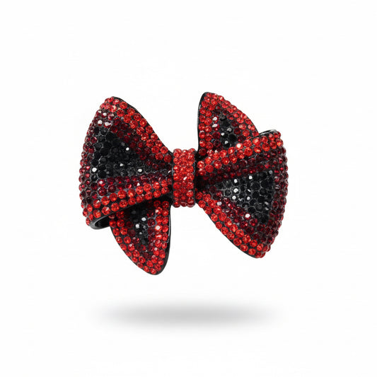 broche de lazo de strass 