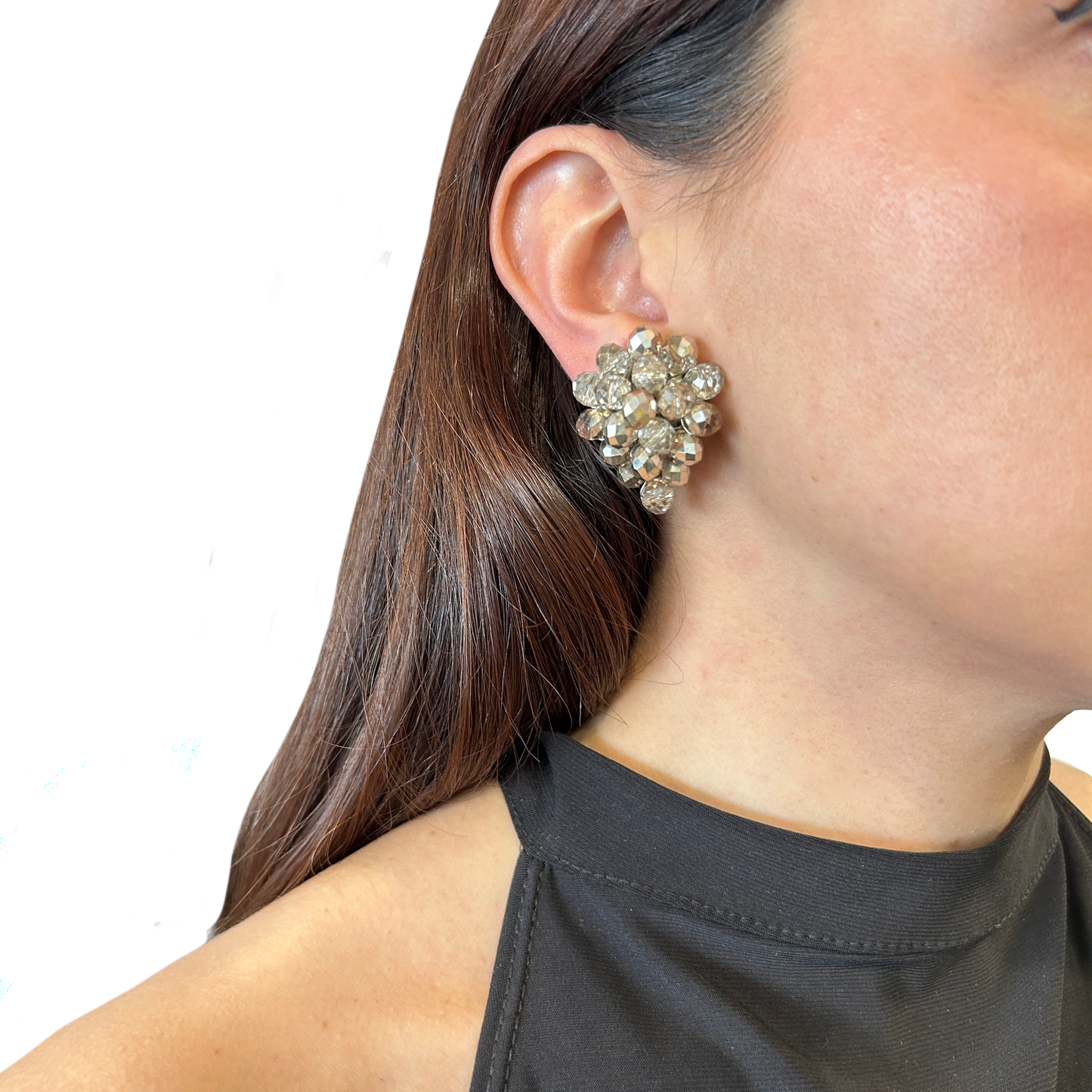 Aros cortos de cristal