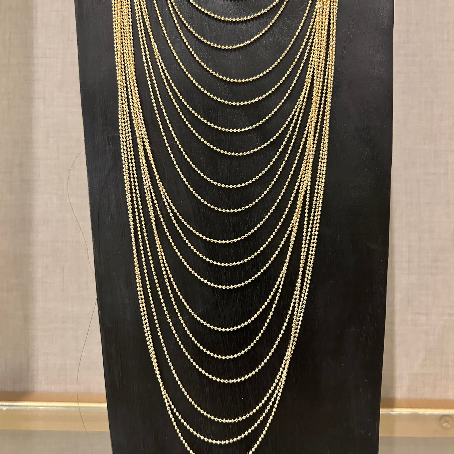 Collar mil vueltas dorado