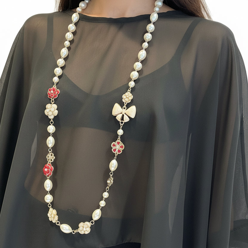 collar corto de perlas 