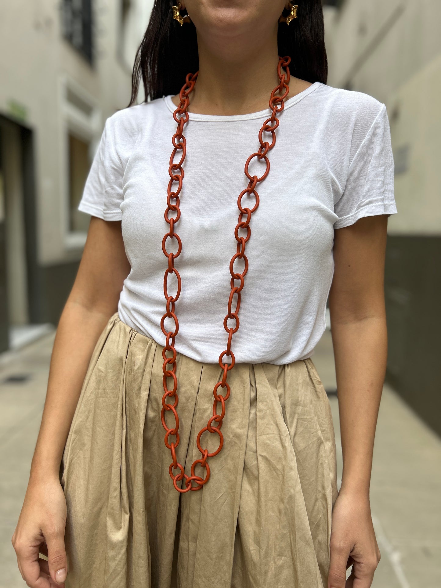 Collar eslabones de caucho