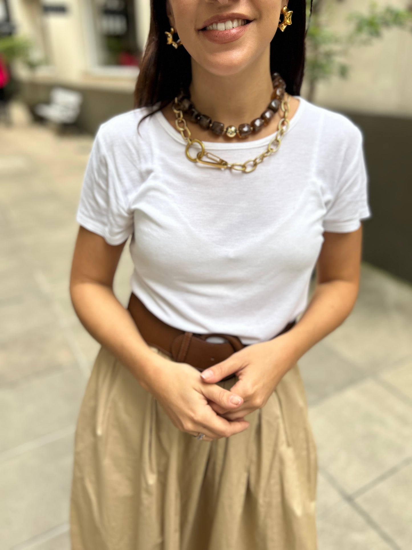 Collar cadena con cierre frontal