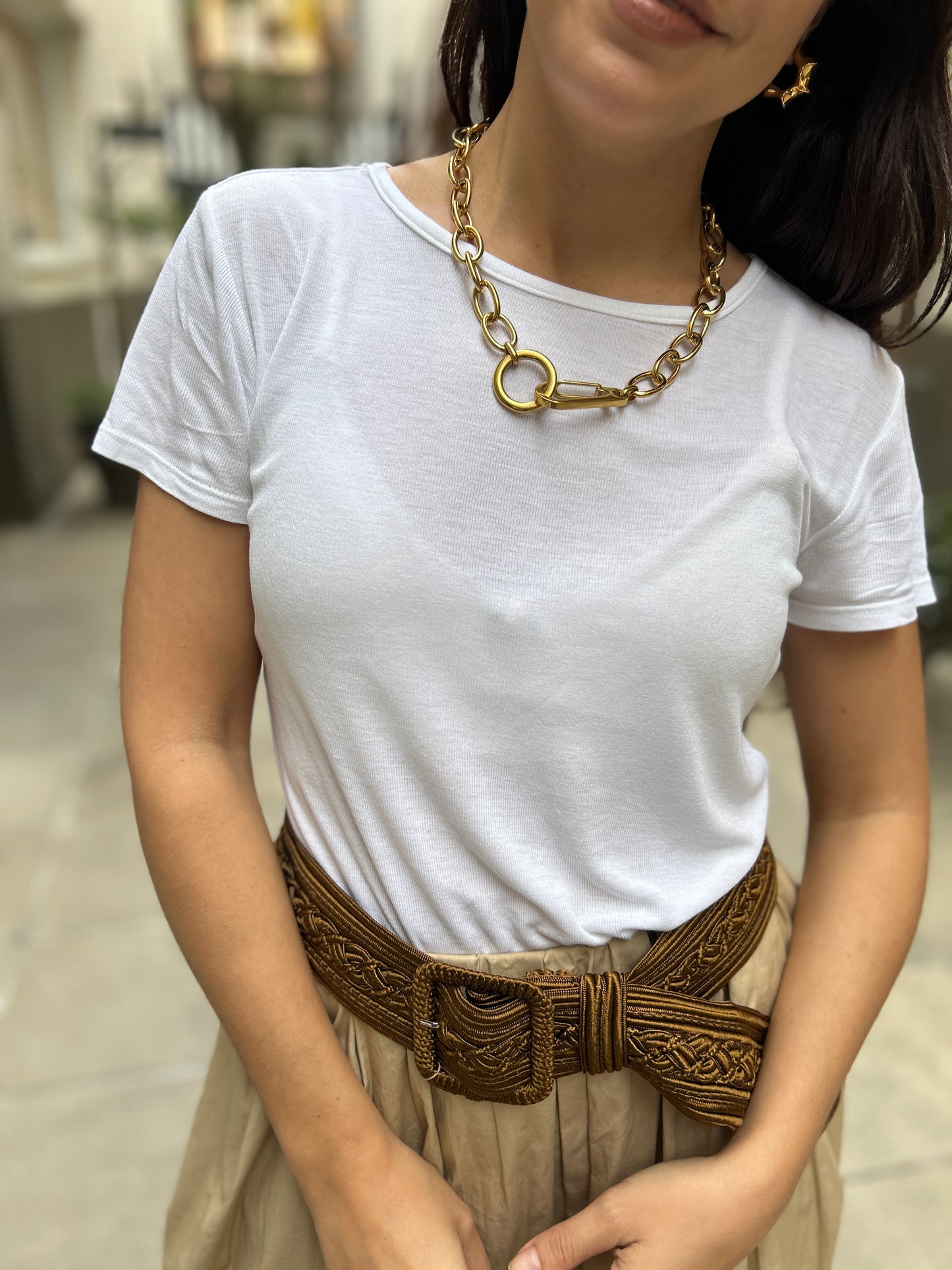 Collar cadena con cierre frontal