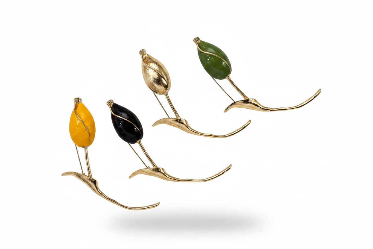 broche tulipan 

