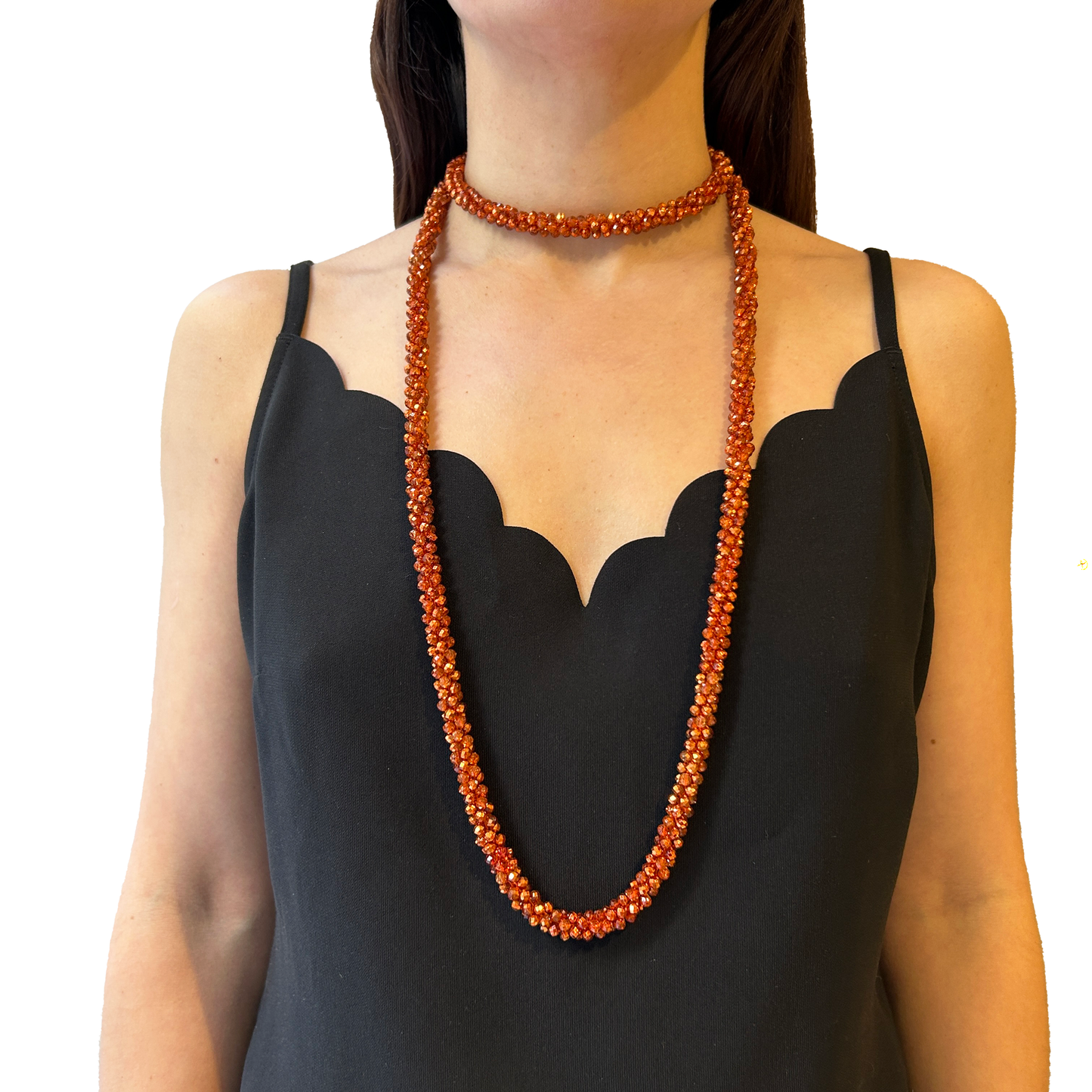 Collar largo cristales mil formas