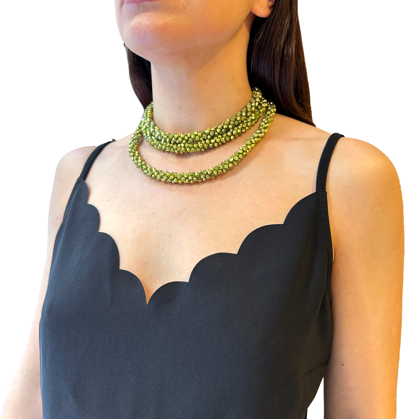 Collar largo cristales mil formas
