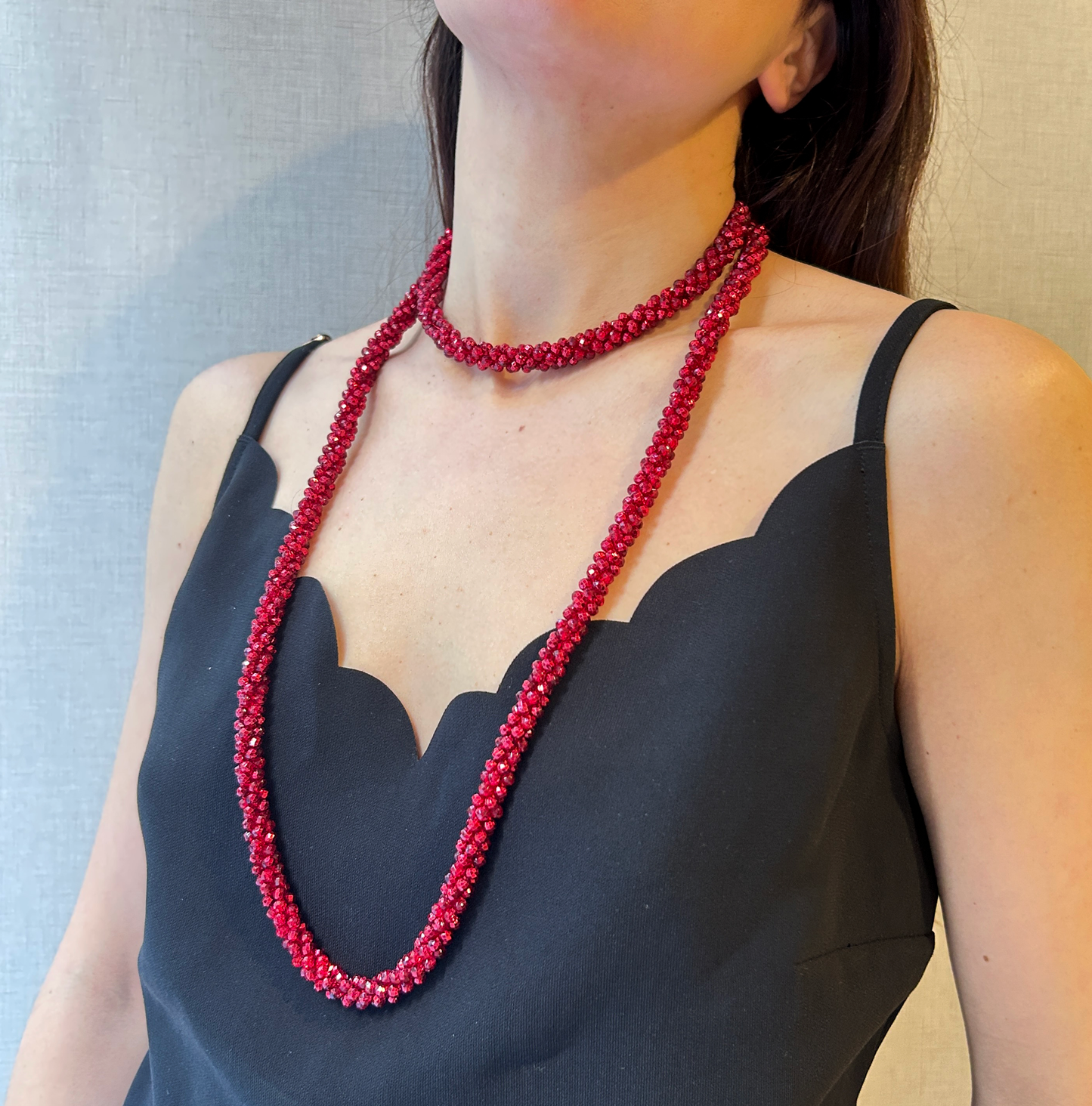 Collar largo cristales mil formas