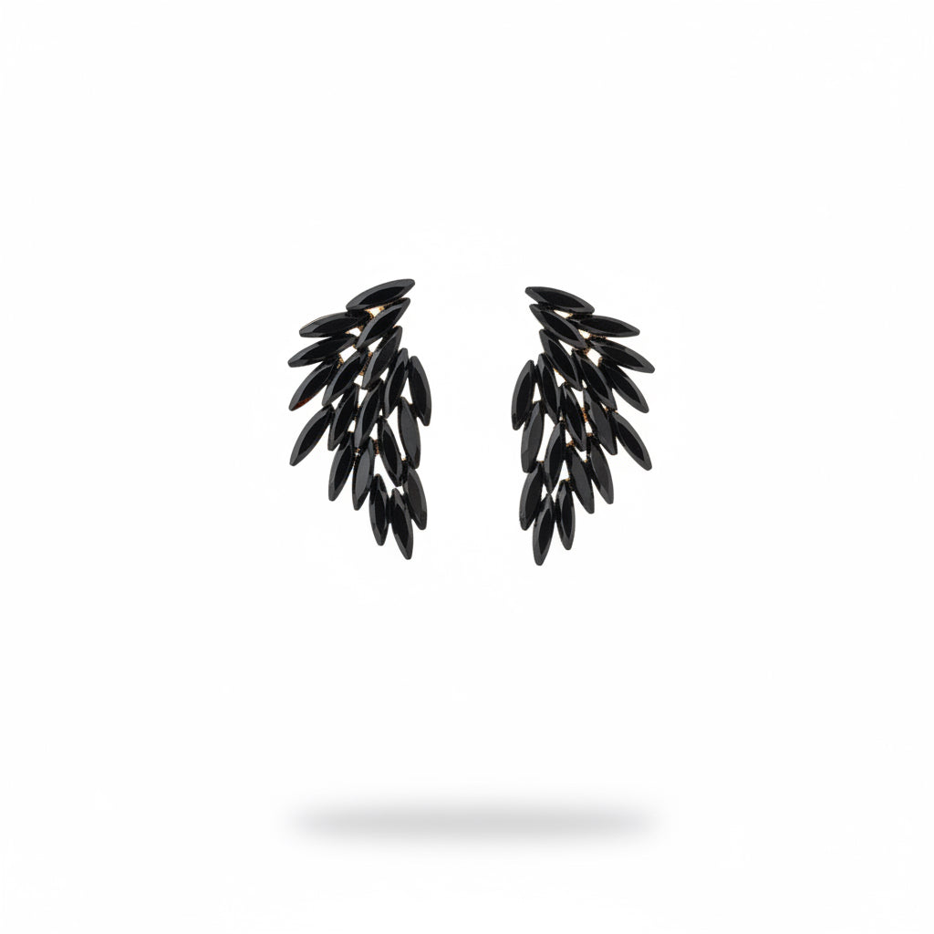 aros de cristal negro