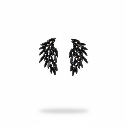 aros de cristal negro