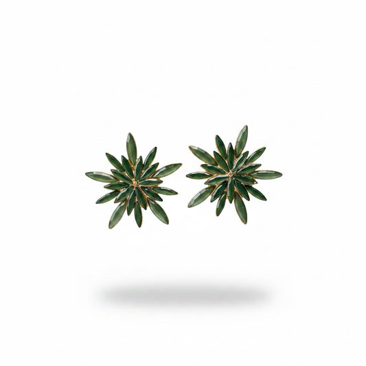aros estrellas de flor de cristal 