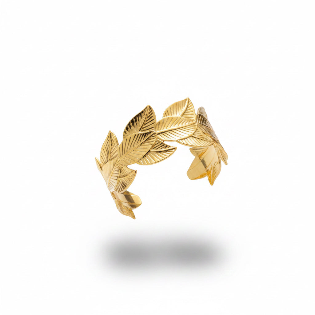 pulsera hojas doradas 