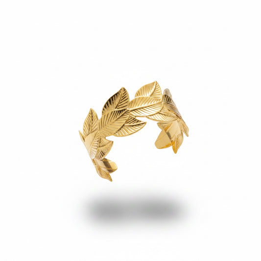 pulsera hojas doradas 