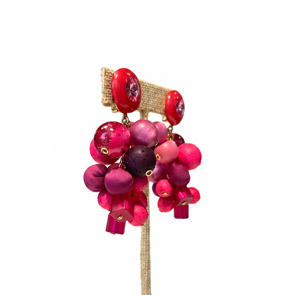 Aros fucsia de resina