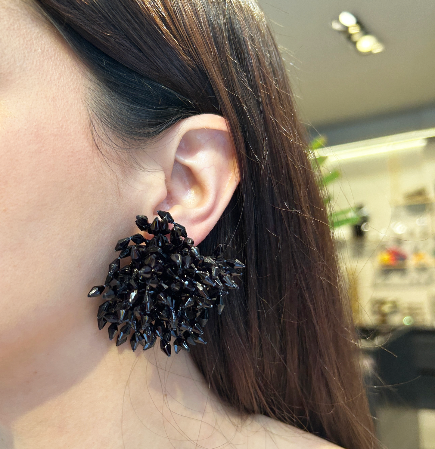 Aros cortos resina con volumen