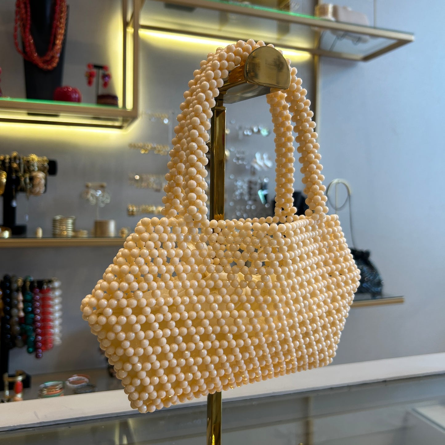 Bolso tramado de resina