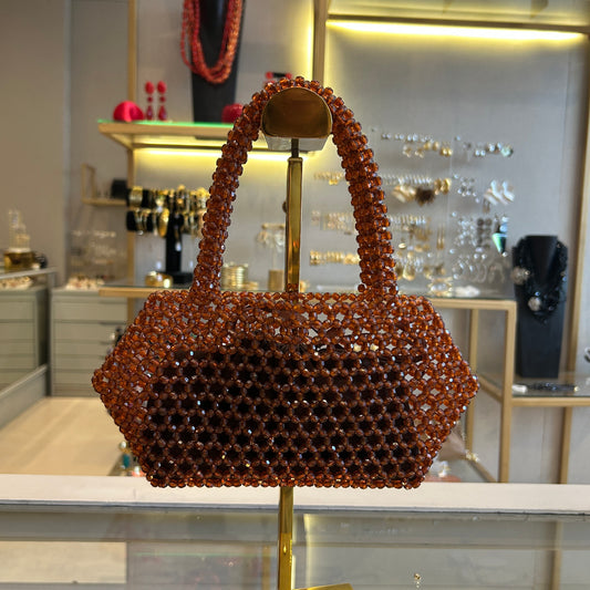 Bolso tramado de resina