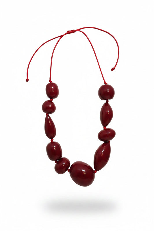 collar bordo de resina 