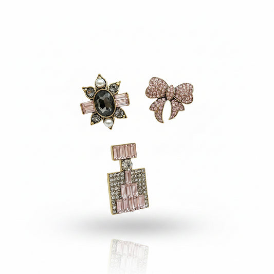 Conjunto broche rose
