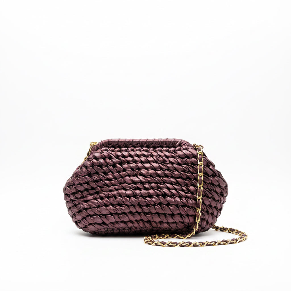 Bolso anudado  borravino