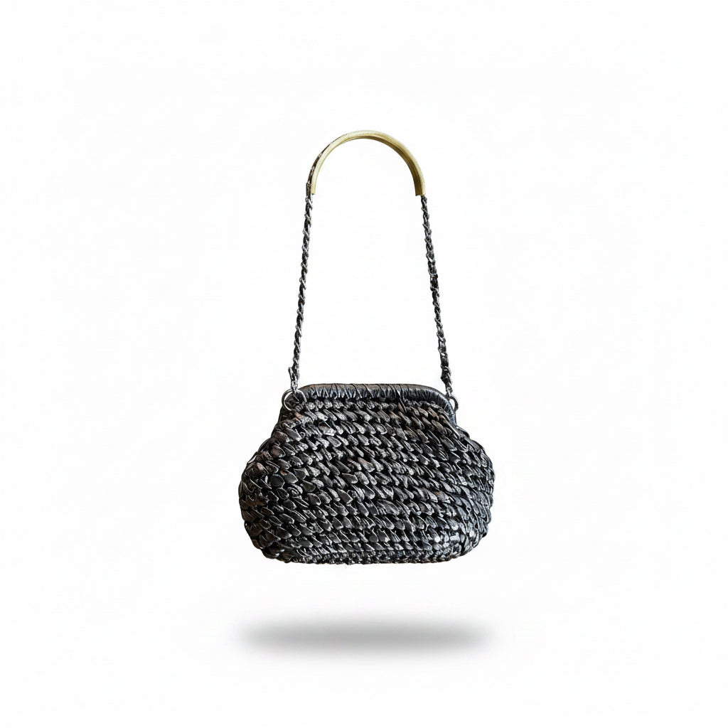 Bolso anudado peltre