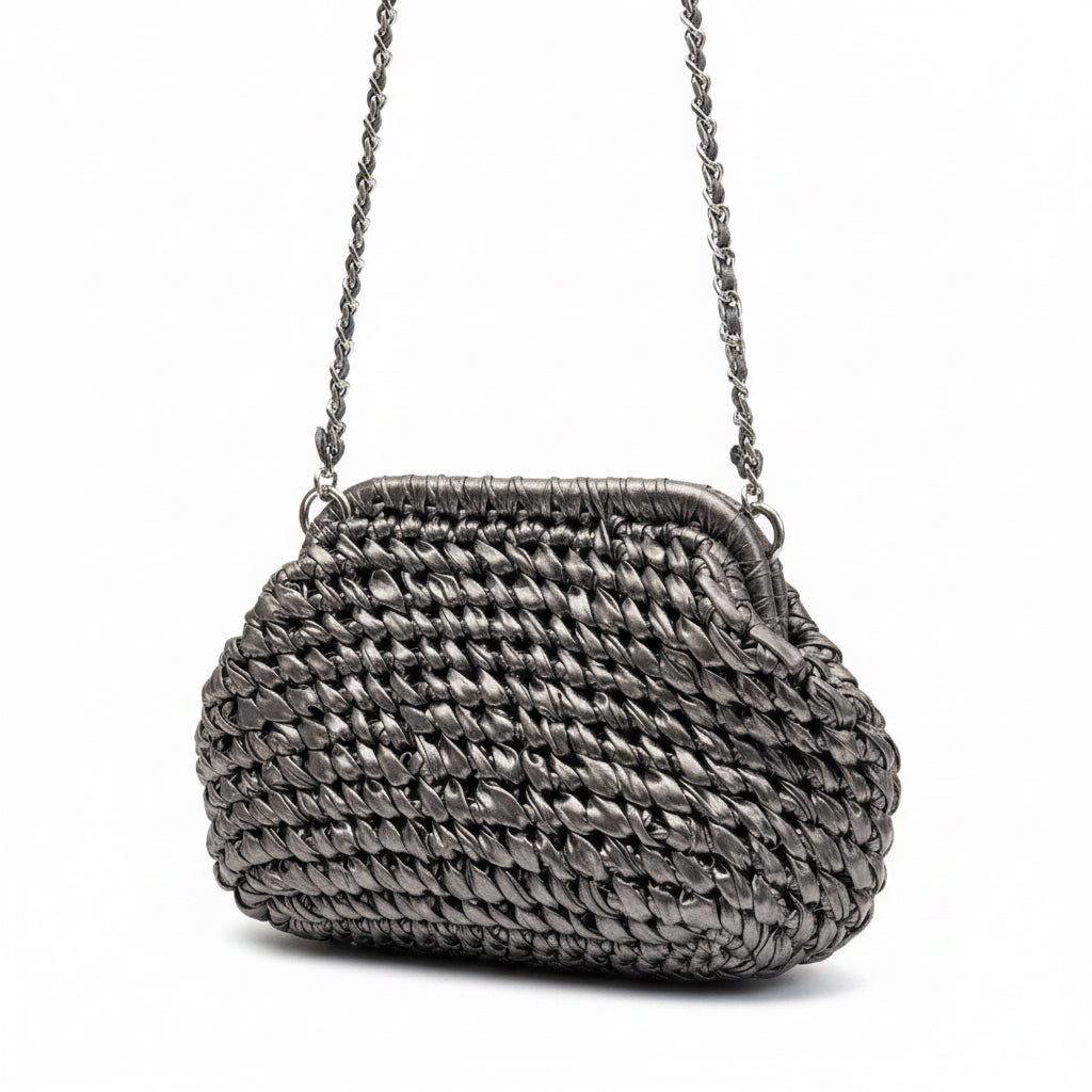 Bolso anudado peltre