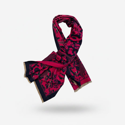 Pashmina azul y fucsia