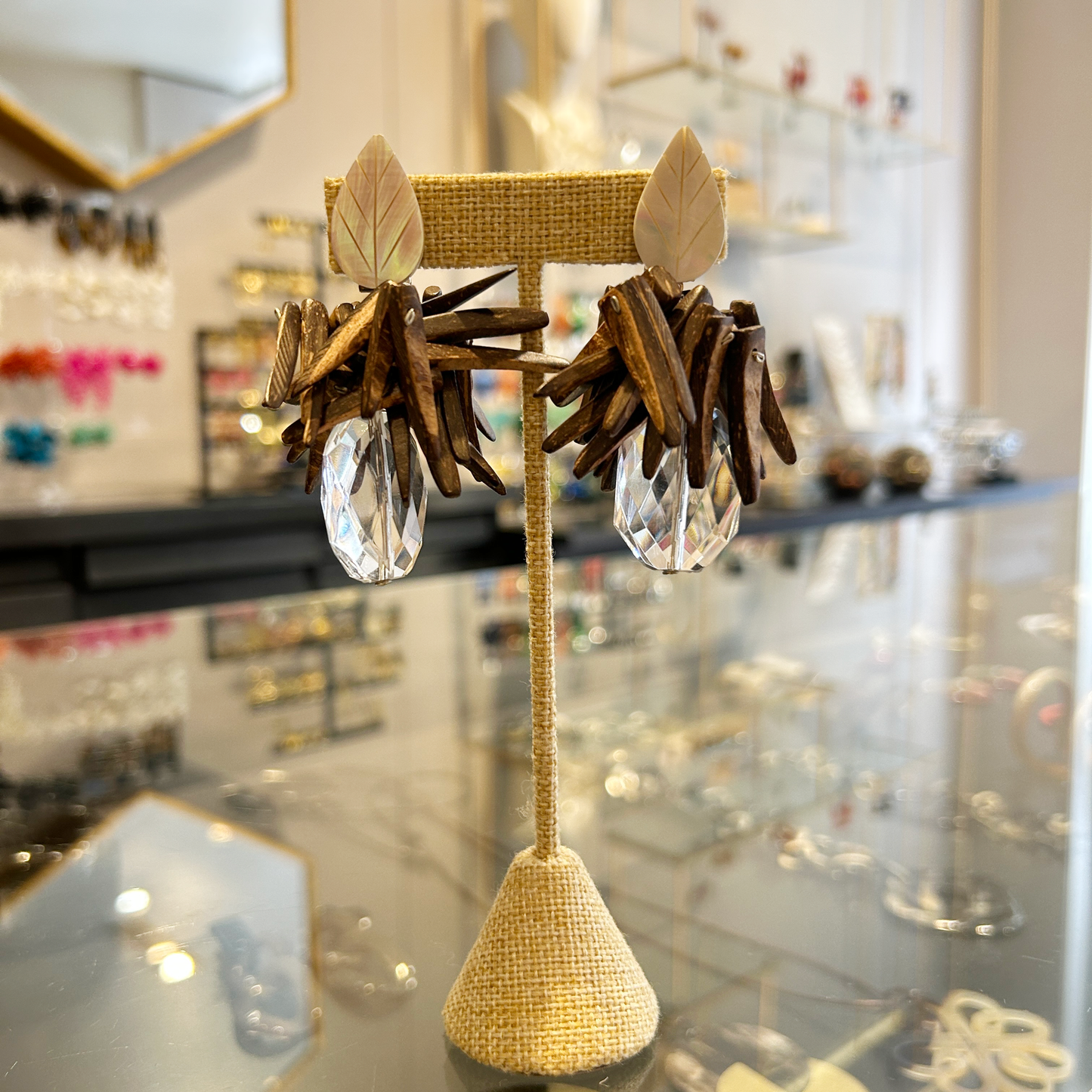 Aros madera nacar y resina