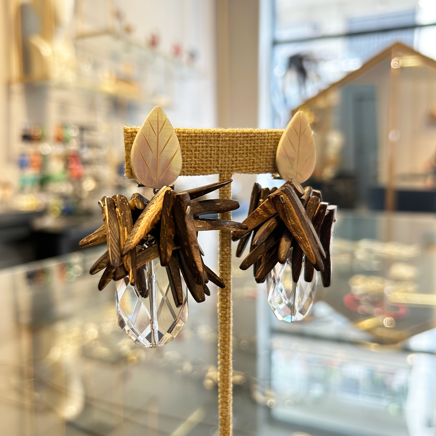 Aros madera nacar y resina