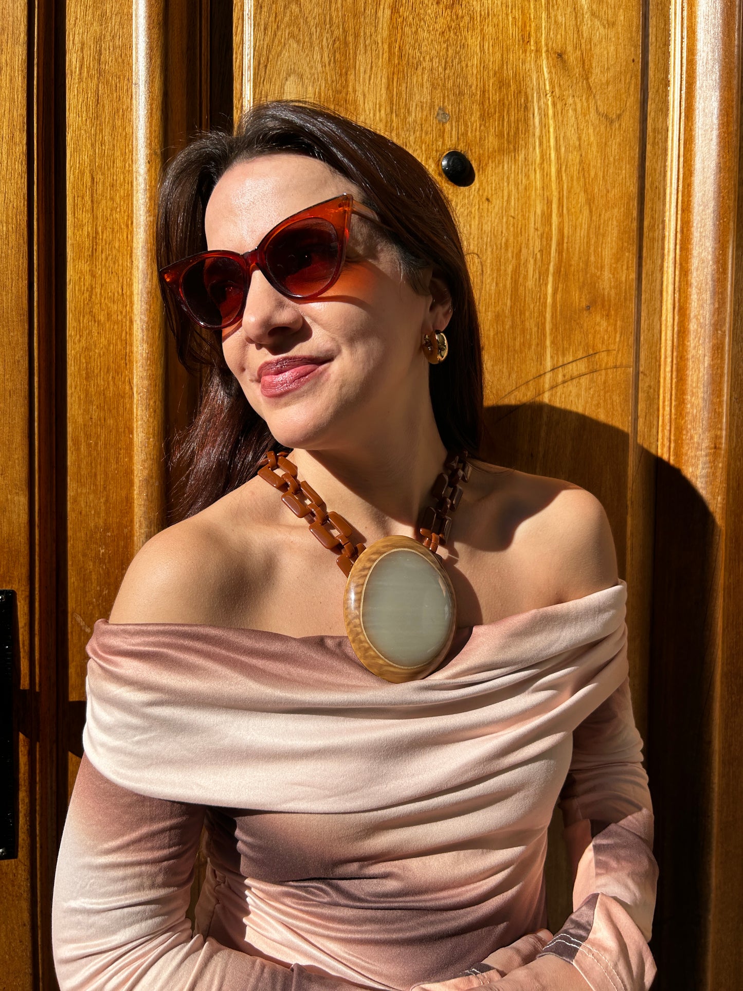 Collar medallon con cadena